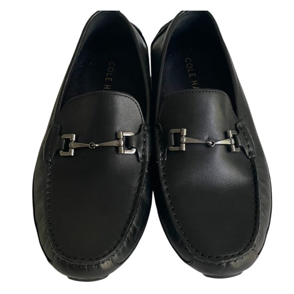 Cole Haan Wyatt Bit Loafers Mens 8.5M Black Leather Driving Shoes